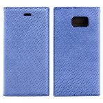 Wholesale Samsung Galaxy S6 Slim Check Magnetic Flip Leather Wallet Case (Blue)